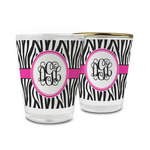 Zebra Print Glass Shot Glass - 1.5 oz (Personalized)