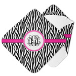 Zebra Print Hooded Baby Towel (Personalized)