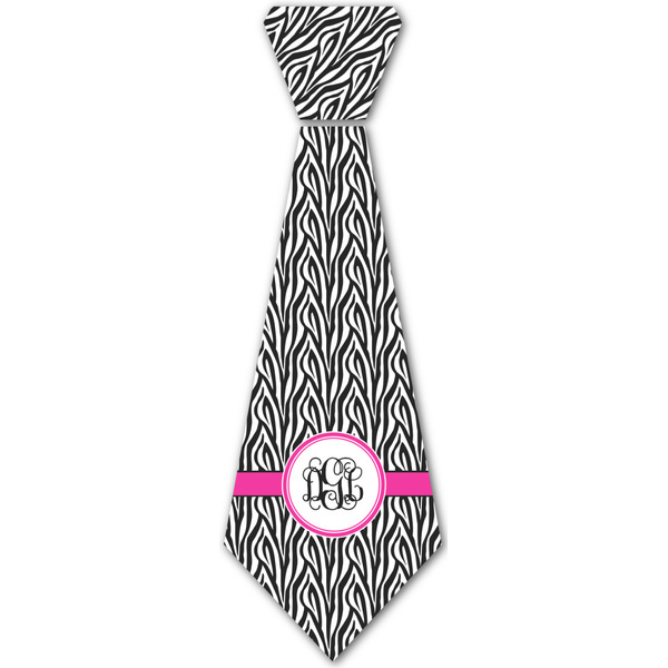 Custom Zebra Print Iron On Tie - 4 Sizes w/ Monogram