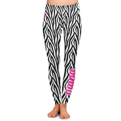 Zebra Print Ladies Leggings - Extra Large (Personalized)