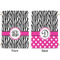 Zebra Print Large Laundry Bag - Front & Back View