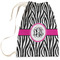 Zebra Print Large Laundry Bag - Front View