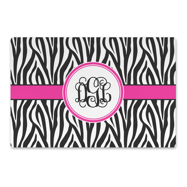 Custom Zebra Print Large Rectangle Car Magnet (Personalized)