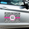 Zebra Print Large Rectangle Car Magnets- In Context