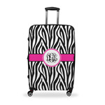 Zebra Print Suitcase - 28" Large - Checked w/ Monogram