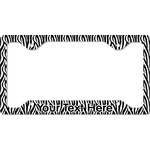 Zebra Print License Plate Frame - Style C (Personalized)