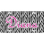 Zebra Print Front License Plate (Personalized)