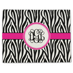 Zebra Print Single-Sided Linen Placemat - Single w/ Monogram