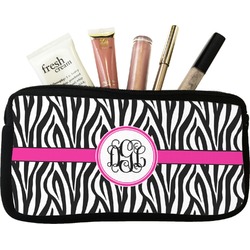 Zebra Print Makeup / Cosmetic Bag - Small (Personalized)