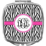 Zebra Print Compact Makeup Mirror (Personalized)