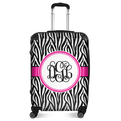 Zebra Print Suitcase - 24" Medium - Checked (Personalized)