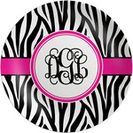 Zebra Print Melamine Plate (Personalized)