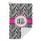 Zebra Print Microfiber Golf Towels Small - FRONT FOLDED