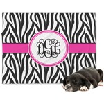 Zebra Print Dog Blanket - Large (Personalized)