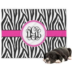 Zebra Print Dog Blanket (Personalized)
