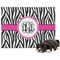 Zebra Print Microfleece Dog Blanket - Regular