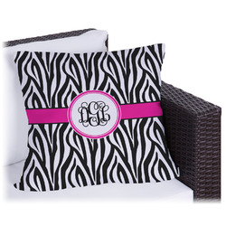Zebra Print Outdoor Pillow - 18" (Personalized)