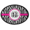 Zebra Print Oval Patch