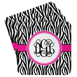 Zebra Print Paper Coasters (Personalized)