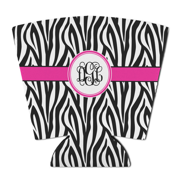 Custom Zebra Print Party Cup Sleeve - with Bottom (Personalized)