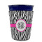 Zebra Print Party Cup Sleeves - without bottom - FRONT (on cup)