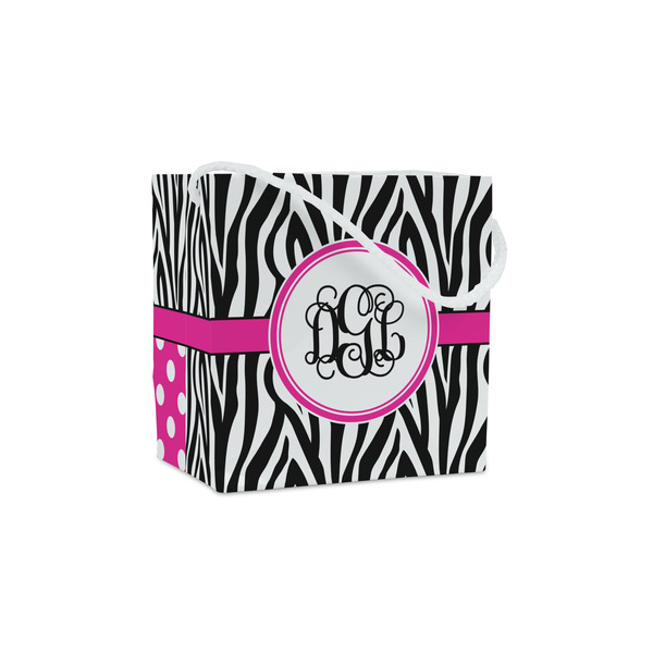 Custom Zebra Print Party Favor Gift Bags - Matte (Personalized)