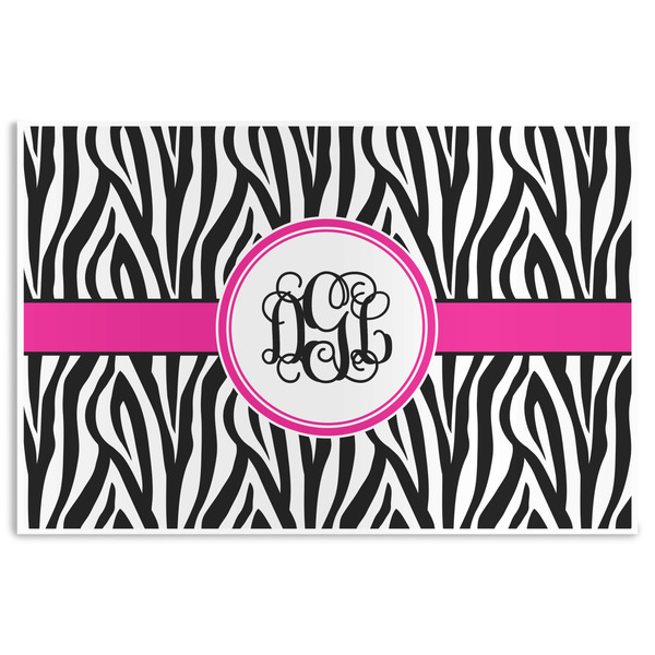 Custom Zebra Print Disposable Paper Placemats (Personalized)