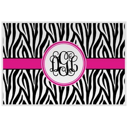 Zebra Print Laminated Placemat w/ Monogram