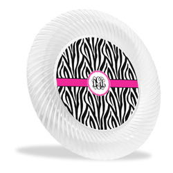 Zebra Print Plastic Party Dinner Plates - 10" (Personalized)