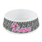 Zebra Print Plastic Pet Bowls - Small - MAIN