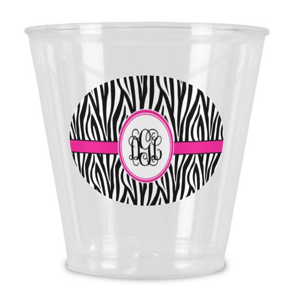 Custom Zebra Print Plastic Shot Glass (Personalized)