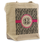 Zebra Print Reusable Cotton Grocery Bag (Personalized)