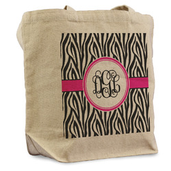 Zebra Print Reusable Cotton Grocery Bag (Personalized)
