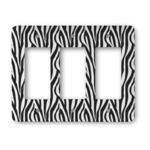 Zebra Print Rocker Style Light Switch Cover - Three Switch