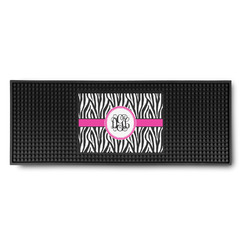 Zebra Print Rubber Bar Mat (Personalized)