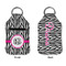 Zebra Print Sanitizer Holder Keychain - Small APPROVAL (Flat)