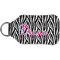 Zebra Print Sanitizer Holder Keychain - Small (Back)