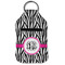 Zebra Print Sanitizer Holder Keychain - Small (Front Flat)