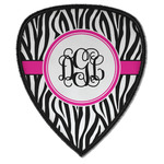 Zebra Print Iron on Shield Patch A w/ Monogram