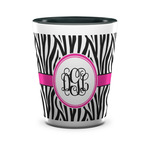 Zebra Print Ceramic Shot Glass - 1.5 oz - Two Tone - Single (Personalized)