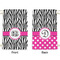 Zebra Print Small Laundry Bag - Front & Back View