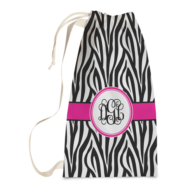 Custom Zebra Print Laundry Bags - Small (Personalized)