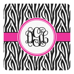 Zebra Print Square Decal - Large (Personalized)