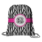 Zebra Print Drawstring Backpack (Personalized)