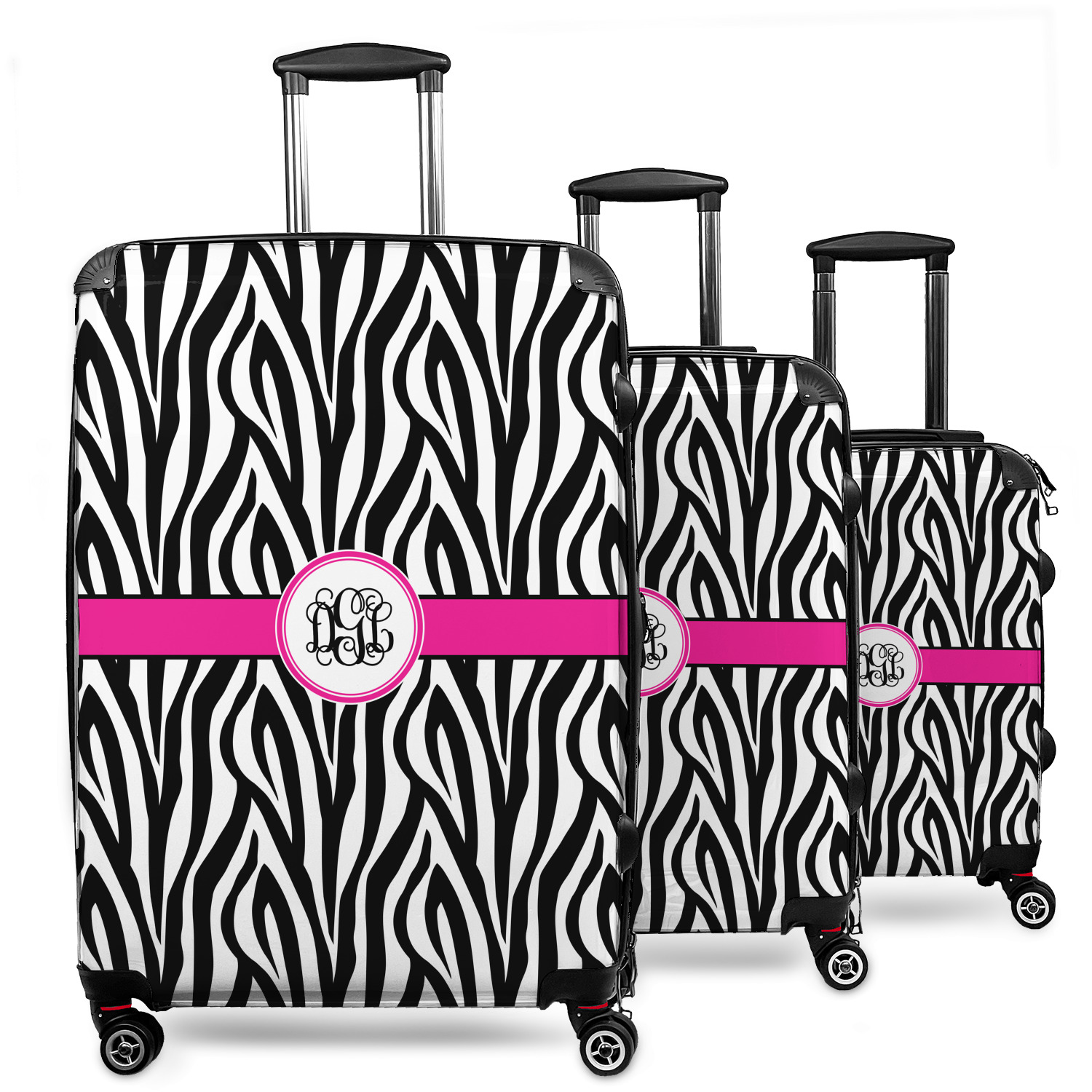 it luggage zebra print