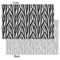 Zebra Print Tissue Paper - Lightweight - Small - Front & Back