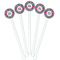 Zebra Print White Plastic 5.5" Stir Stick - Fan View