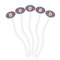 Zebra Print White Plastic 7" Stir Stick - Oval - Fan