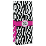 Zebra Print Wine Gift Bags - Matte (Personalized)