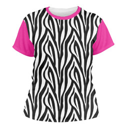 Zebra Print Women's Crew T-Shirt - 2X Large